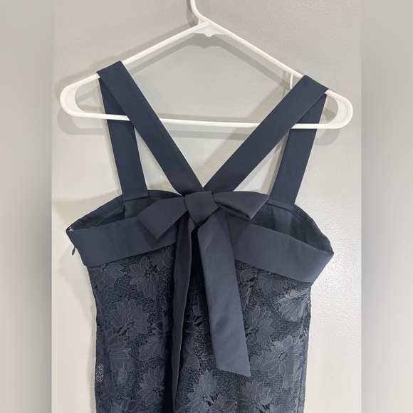 NWT Women's Banana Republic Limited Edition Navy Bow Back Lace Dress Eyelet 4 - Picture 6 of 13